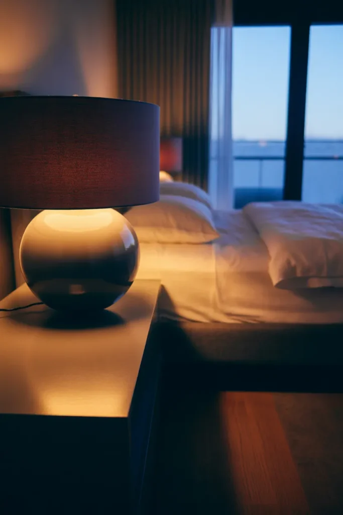 Bedside Lamp With Deep Shade