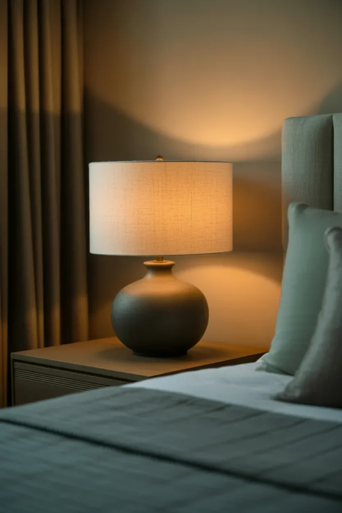 Bedside Lamp With Matte Finish