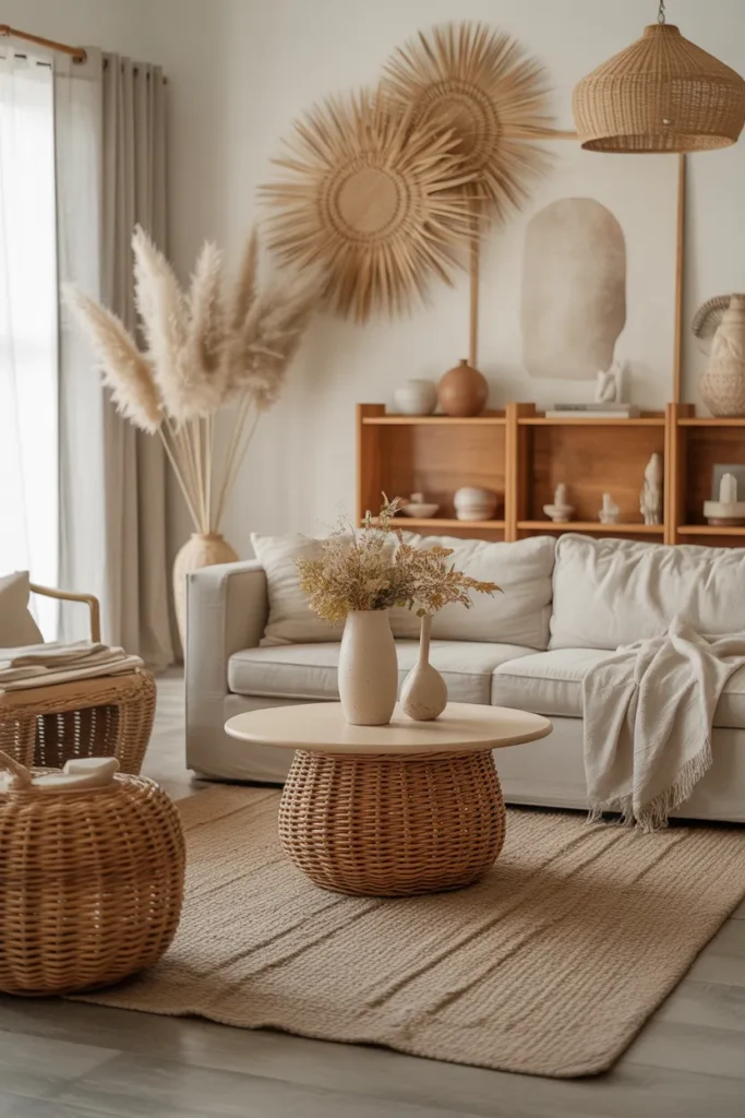 Boho Living Room with Handmade Decor