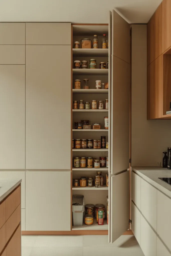 Clean Minimal Hidden Pantry System