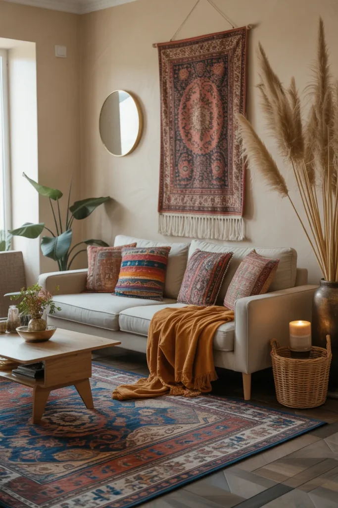 Colorful Boho Living Room