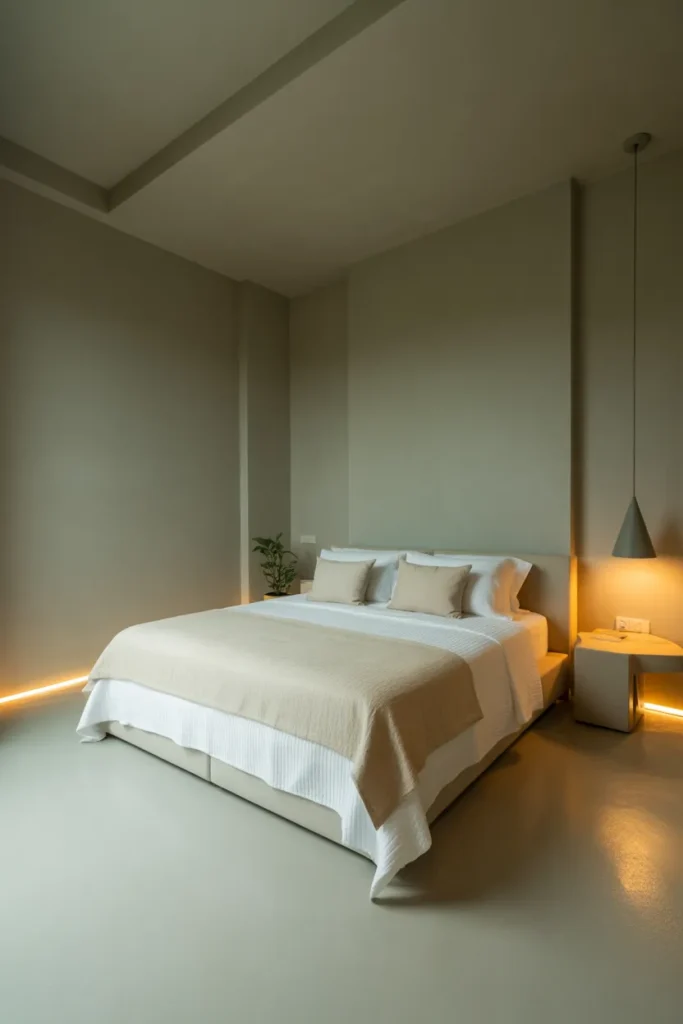 Cozy Minimal Gray Bedroom