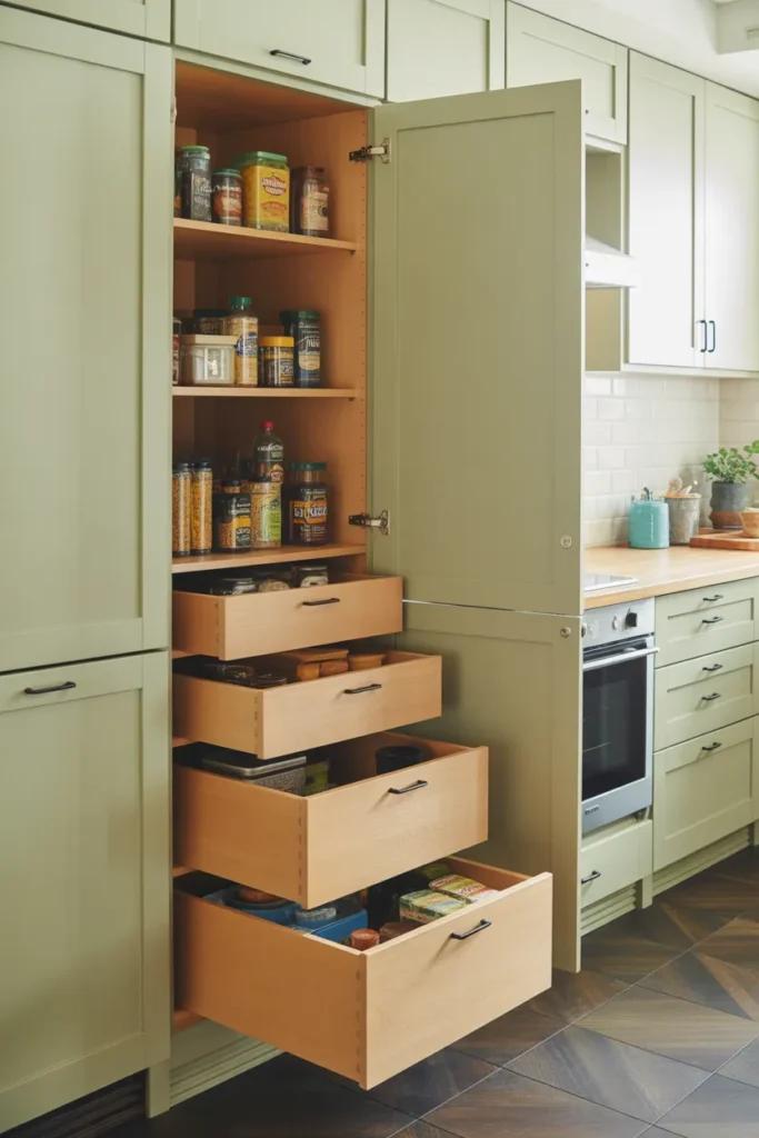 Deep Drawer Hidden Pantry Stack