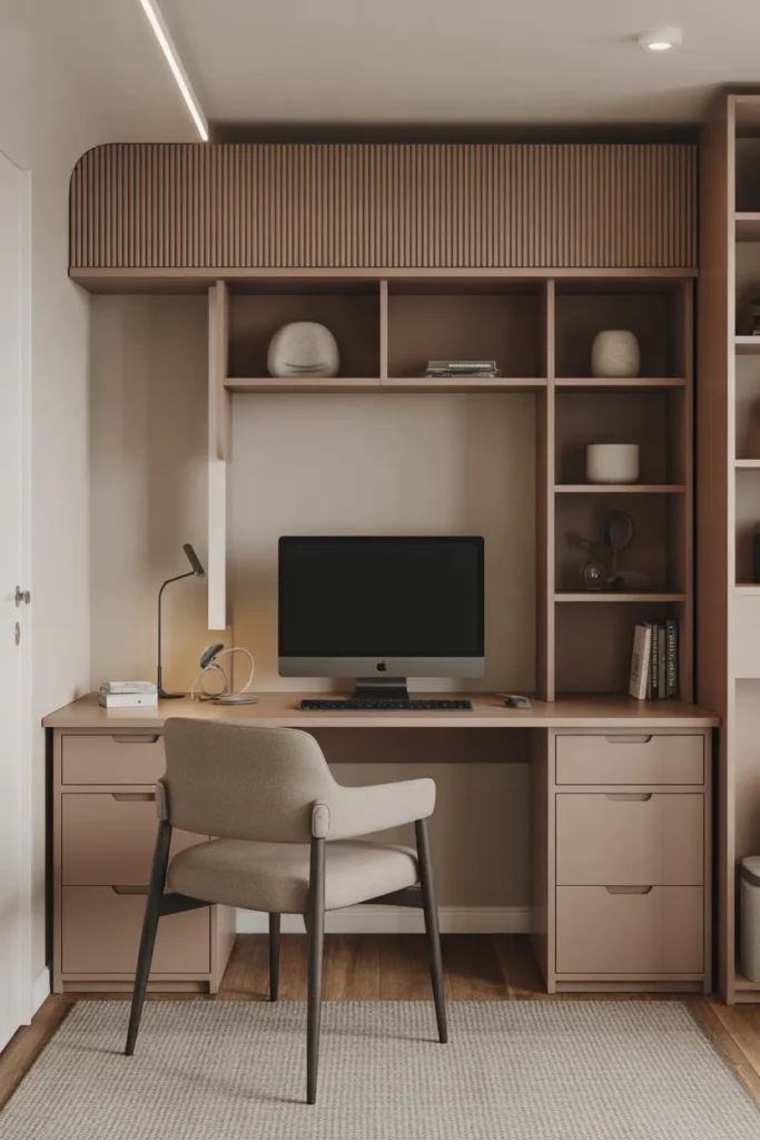 Desk with Built In Shelves