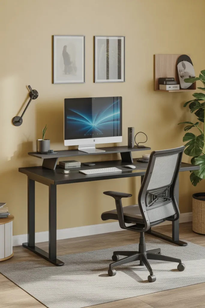 Desk with Monitor Stand