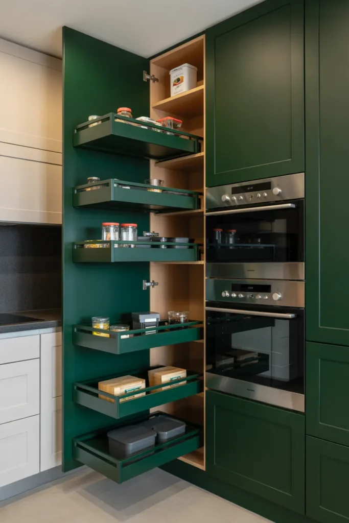 Hidden Pantry Beside Oven Wall