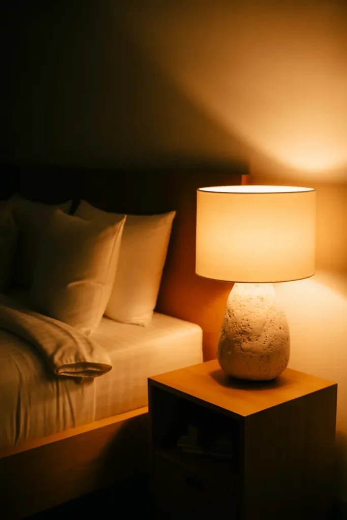Neutral Stone Base Lamp
