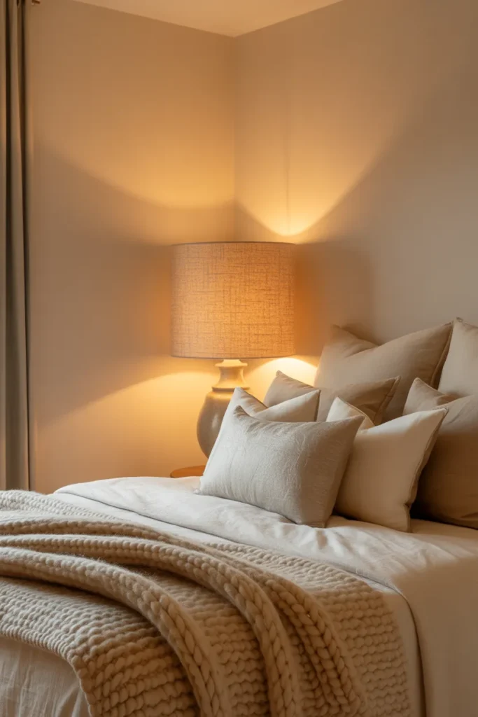 Neutral Toned Bedside Lamp