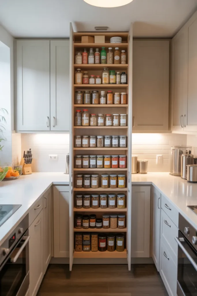 Shallow Depth Hidden Pantry