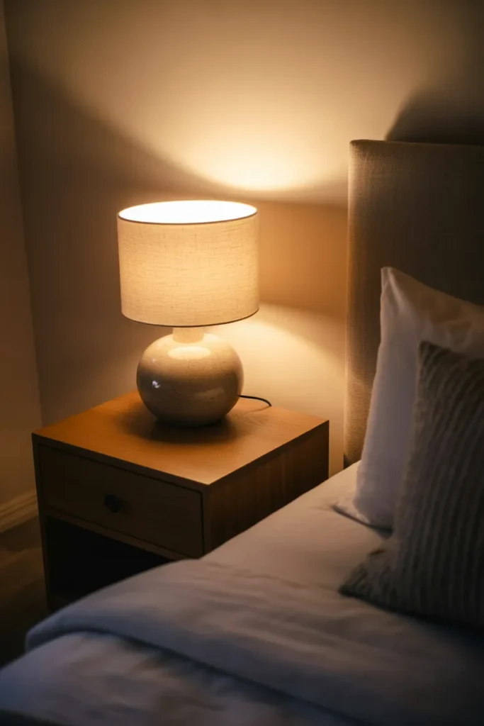 Soft Fabric Bedside Table Lamp