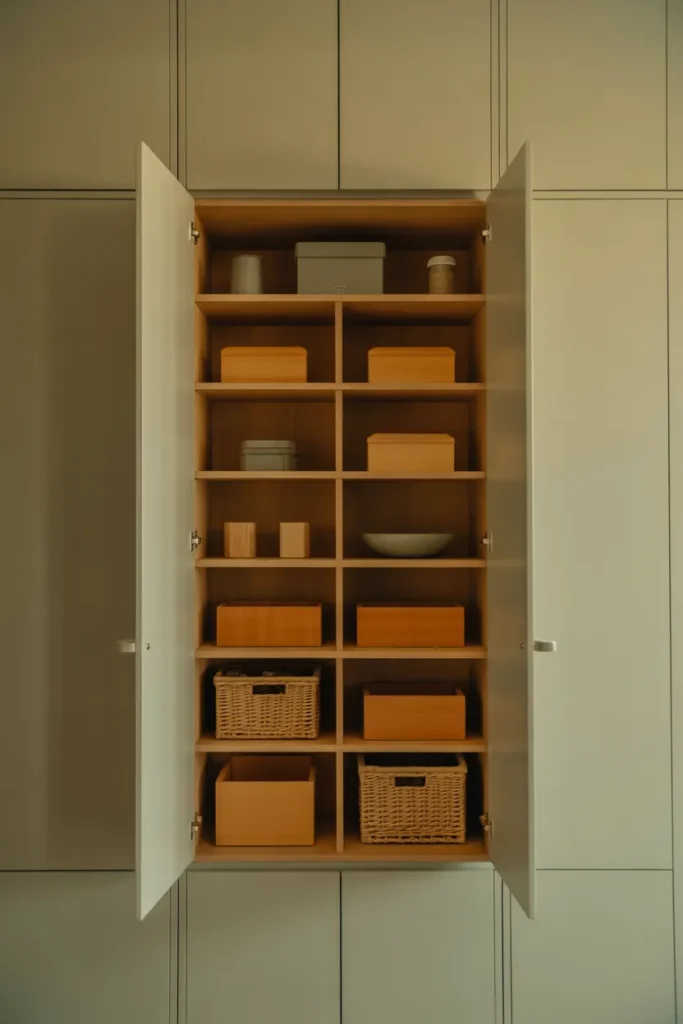 Tall Cabinet Pantry With Interior Boxes