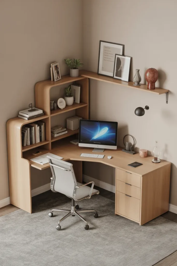 U Shaped Desk Workspace