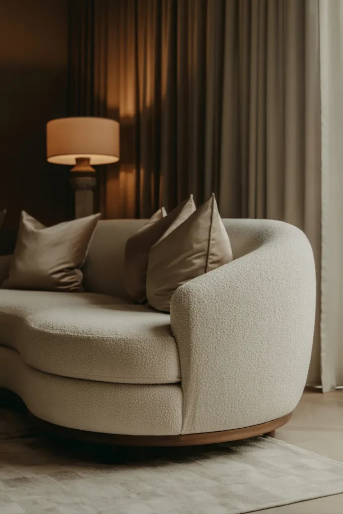 Arched Backrest Conversation Sofa