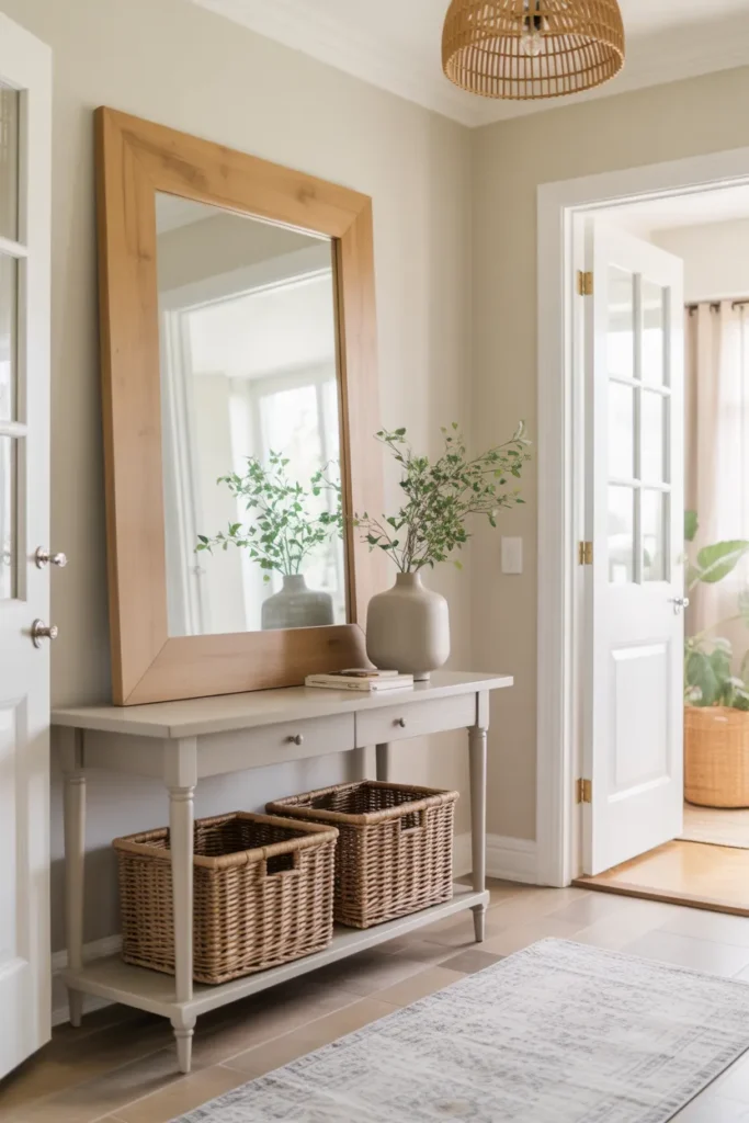 DIY Entryway Mirror Makeover Ideas for Added Light