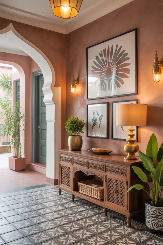 Indian Entryway Makeover Ideas with Cultural Influence