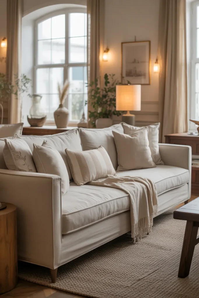 Oversized Linen Lounge Sofa