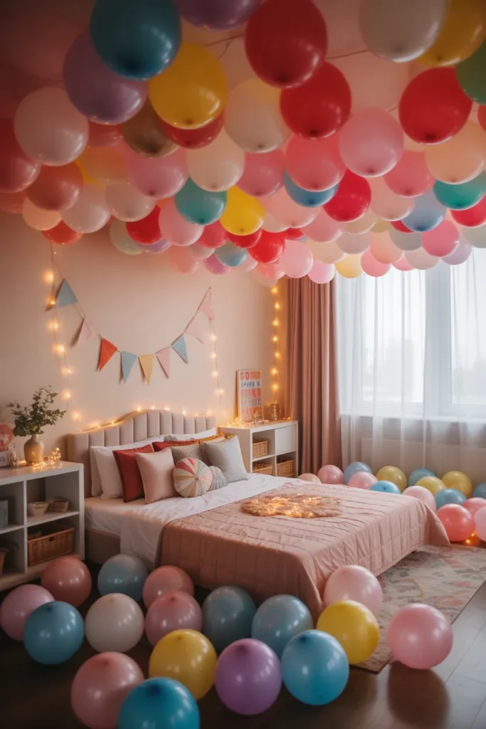 Balloon Filled Celebration Room