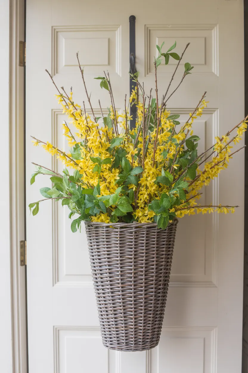 18 Front Door Baskets with Flowers