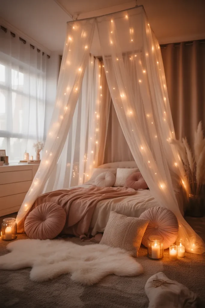 Fairy Light Canopy Lounge