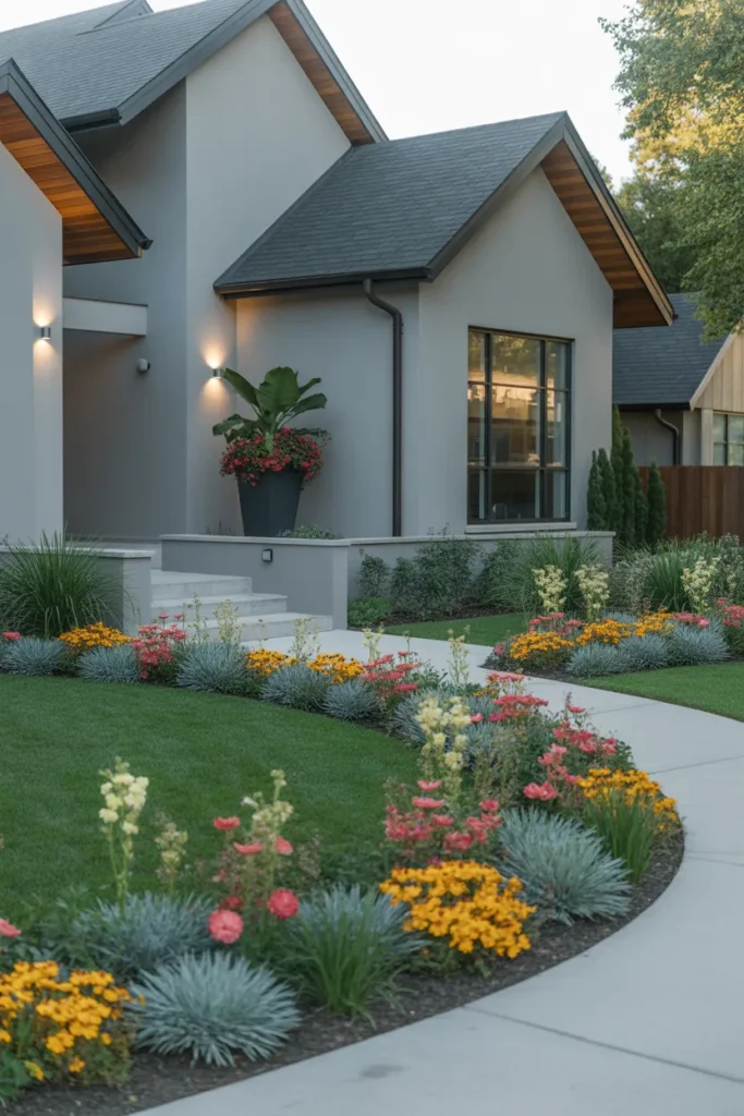 Flower Garden Ideas in Front of House Design Trends